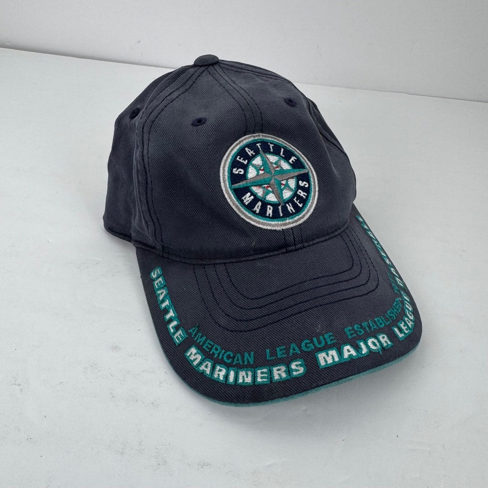 Annco Seattle Mariners Hat Mens Navy Blue Vintage‎ MLB Baseball Cap Distressed